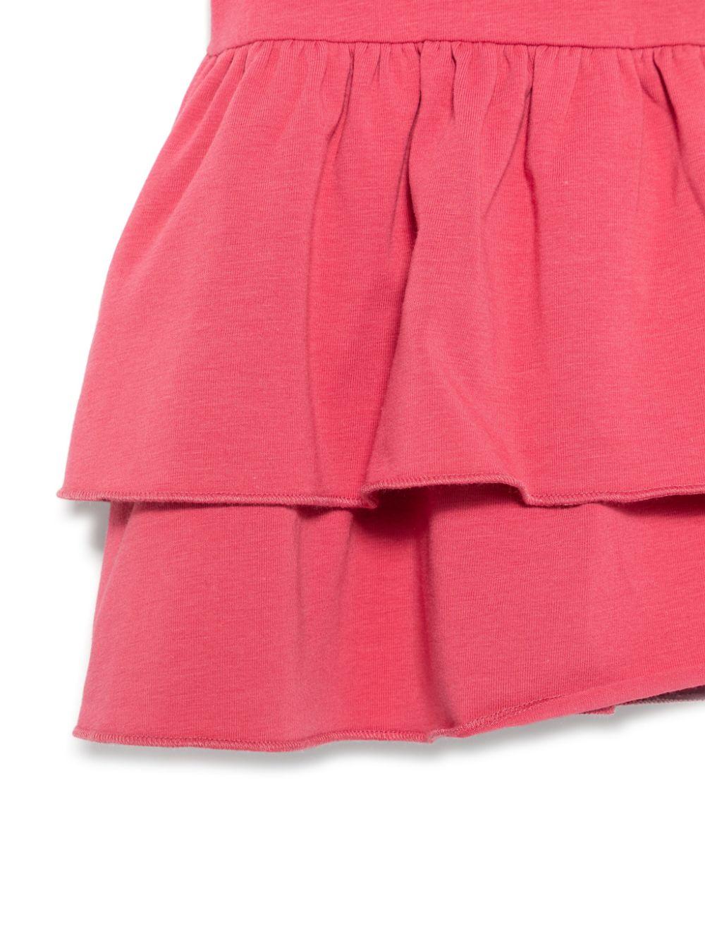 Abito per neonata Moncler Enfant rosa a maniche corte - Rubino Kids