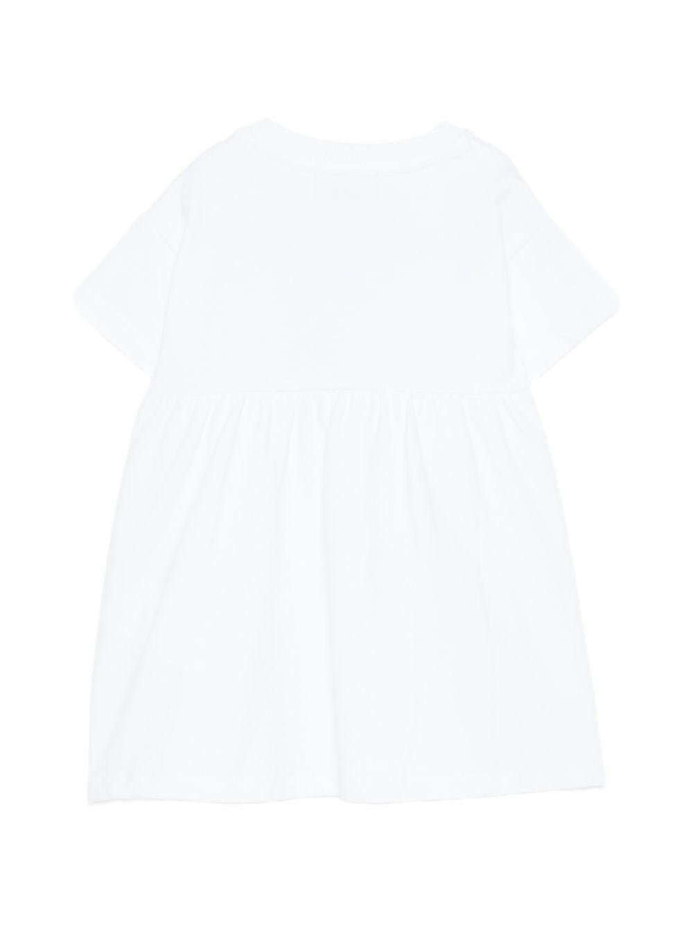 Abito per neonata Moschino Kids bianco con dettaglio orsetto - Rubino Kids