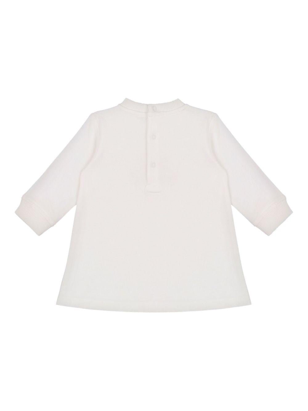 Abito per neonata Moschino Kids bianco con stampa animali - Rubino Kids