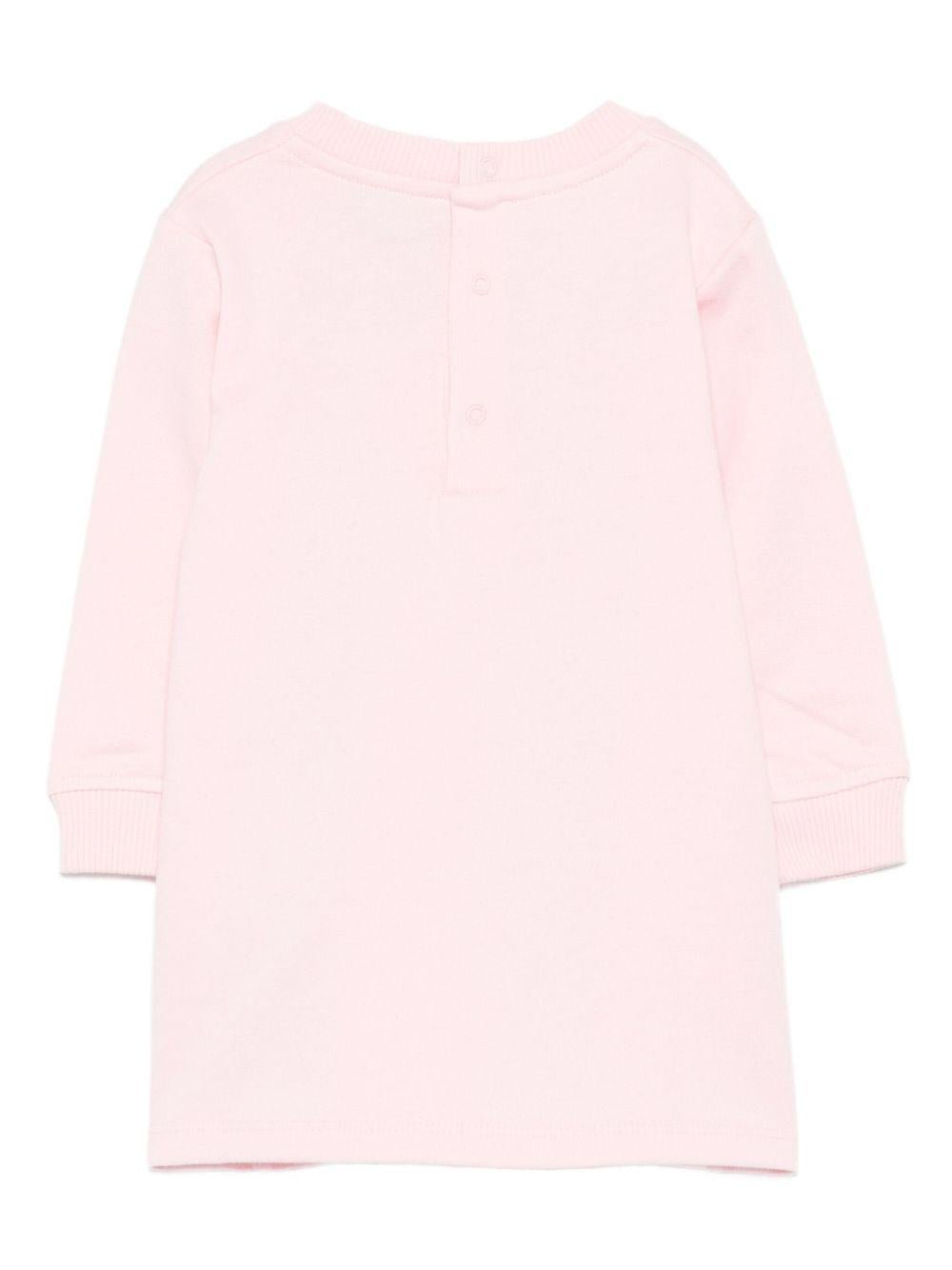 Abito per neonata Moschino Kids rosa con stampa orsetto - Rubino Kids