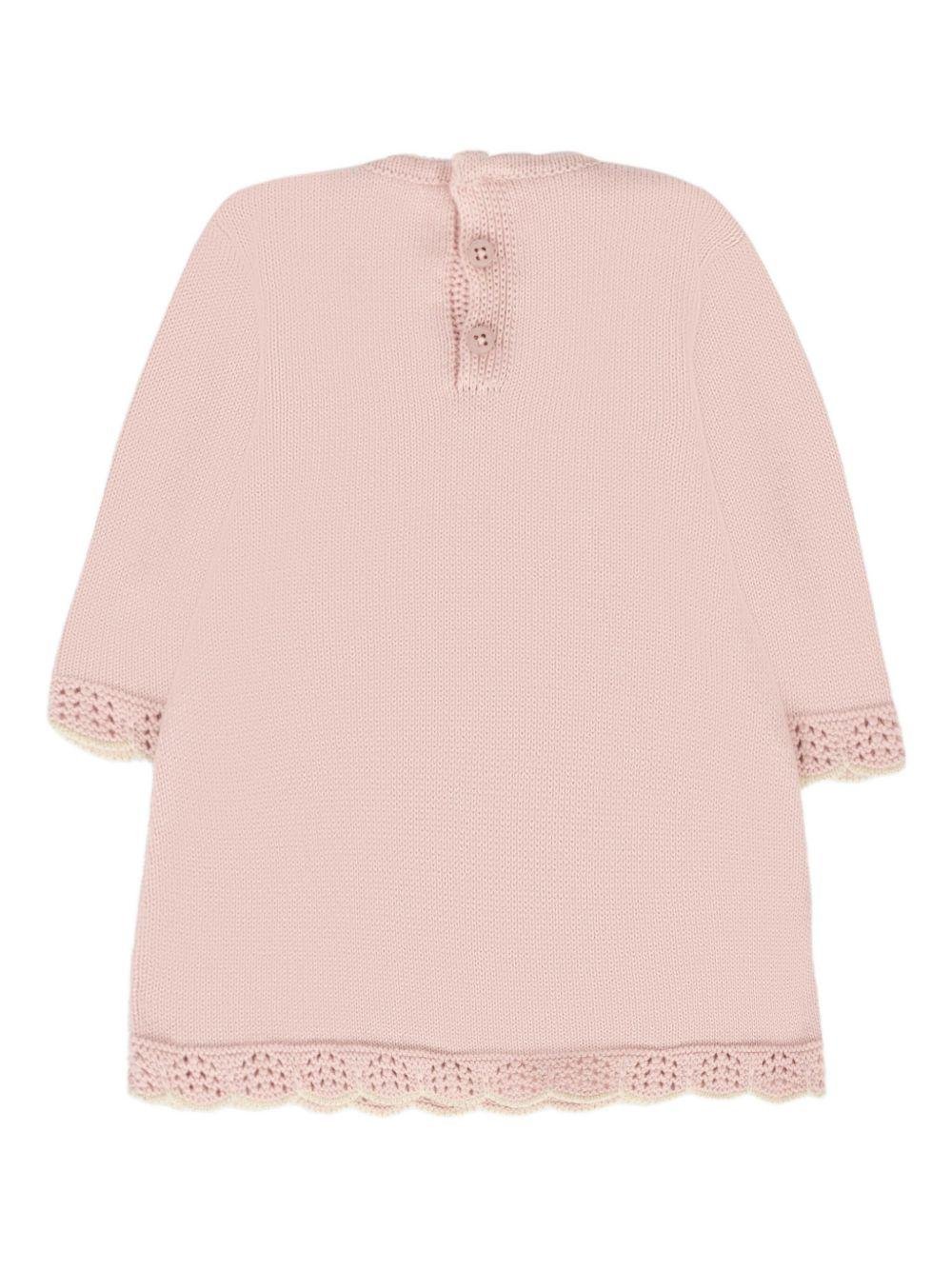 Abito per neonata Paz Rodrìguez rosa con ricamo - Rubino Kids