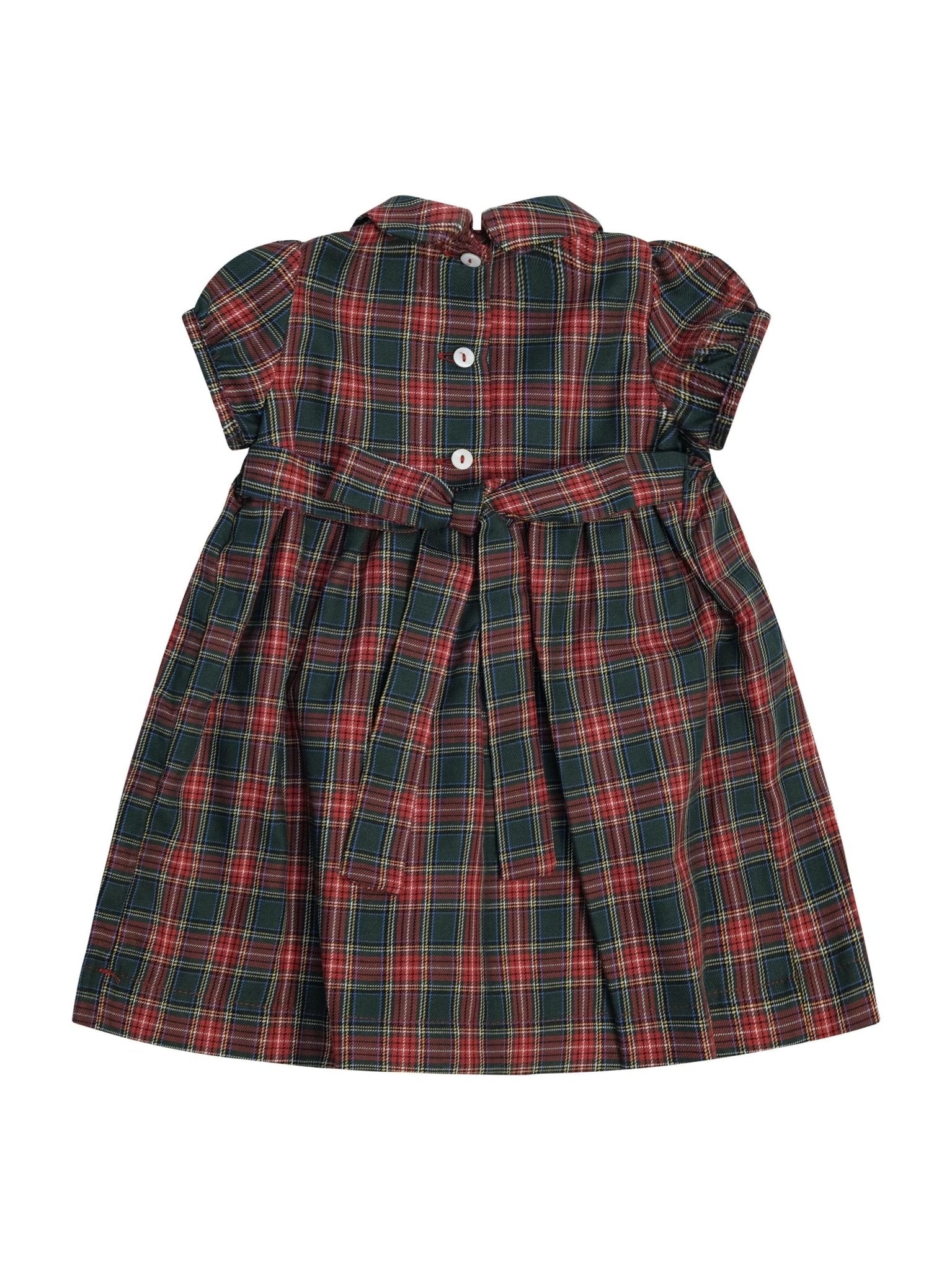 Abito per neonata Pepecè rosso con motivo scozzese - Rubino Kids