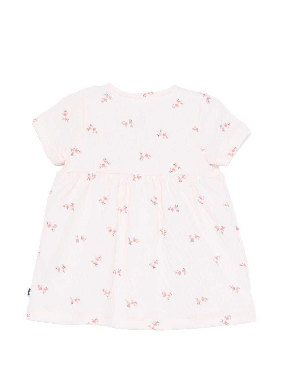 Abito per neonata Petit Bateau rosa con stampa a fiori - Rubino Kids