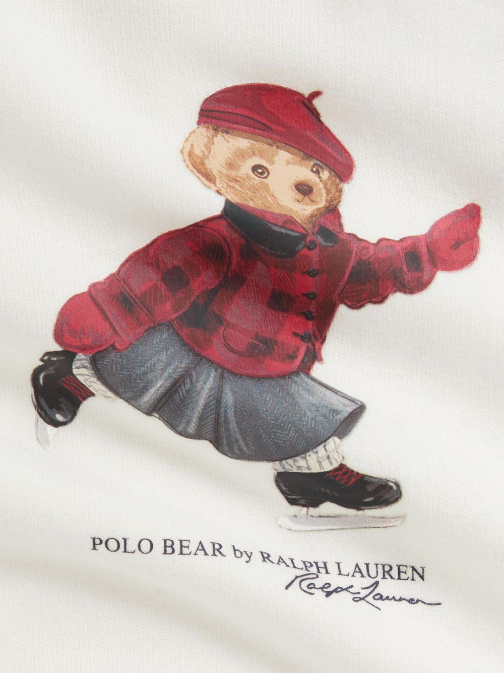 Abito per neonata Polo Ralph Lauren Kids bianco con stampa Polo Bear - Rubino Kids