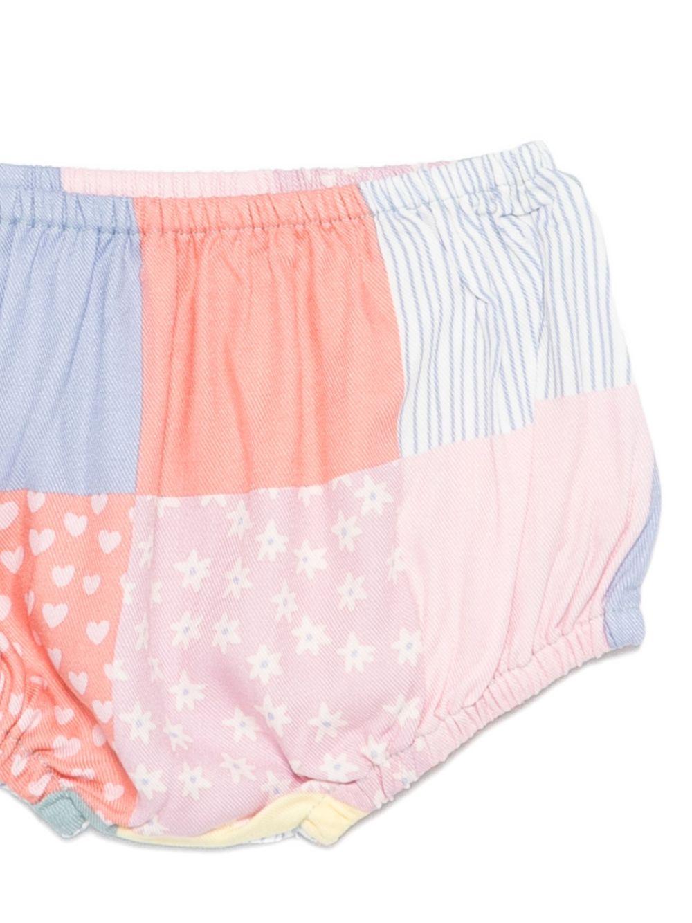 Abito per neonata Stella McCartney Kids multicolor con design patchwork - Rubino Kids