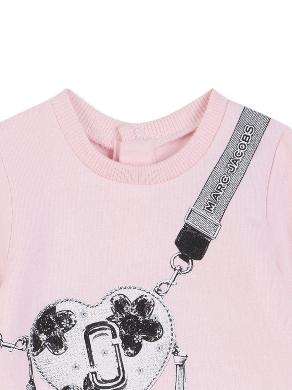 Abito per neonata The Marc Jacobs Kids rosa con stampa con cuore - Rubino Kids