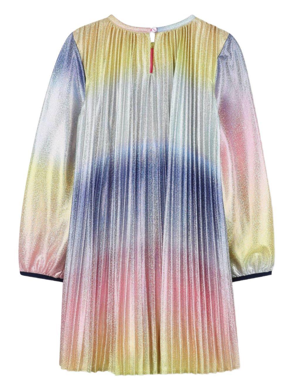 Abito plissettato per bambina Billieblush multicolore con effetto metallizzato - Rubino Kids