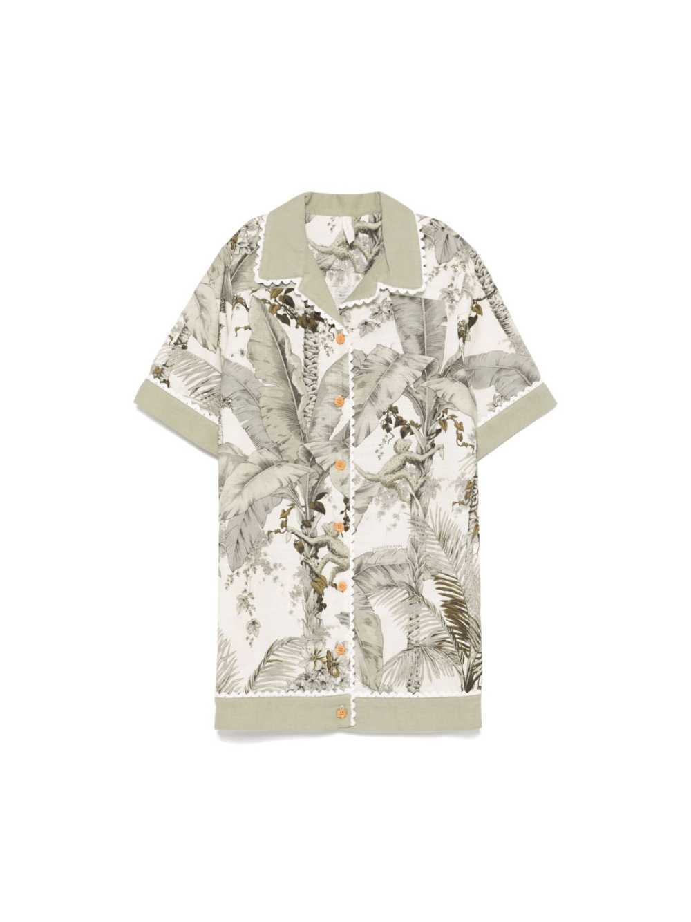 Abito Wylie per bambina ZIMMERMANN Kids verde con bordo smerlato - Rubino Kids