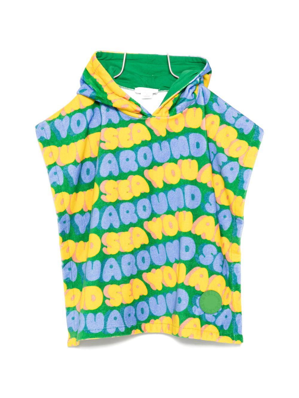 Accappatoio per bambini Stella McCartney Kids multicolor con stampa grafica all - over - Rubino Kids