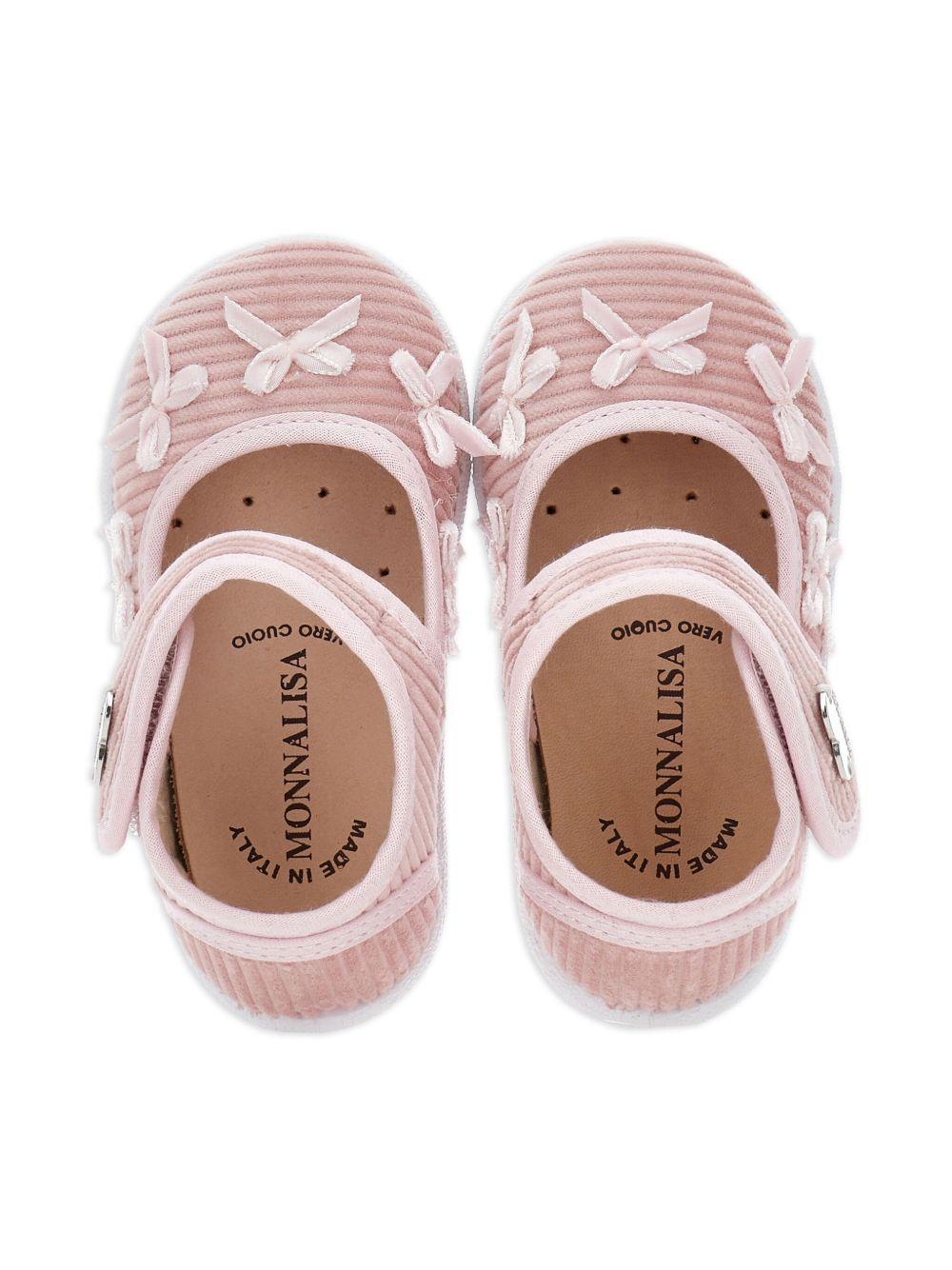 Ballerine Mary Jane per neonata Monnalisa rosa con fiocco - Rubino Kids