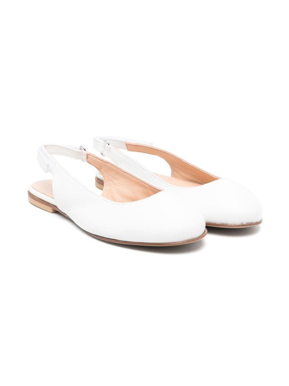 Ballerine per bambina Andrea Montelpare Saint Trope bianco con punta tonda - Rubino Kids