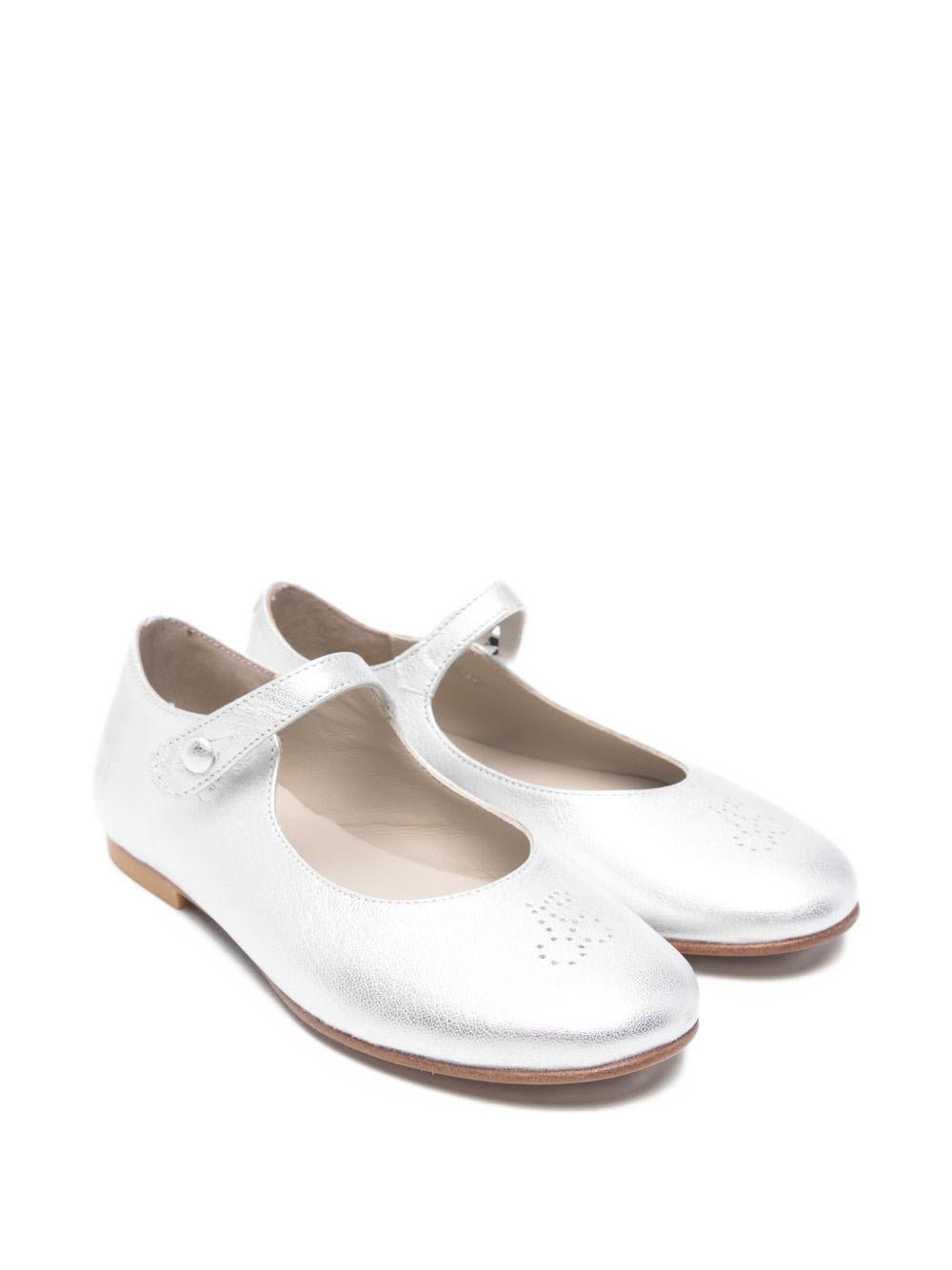 Ballerine per bambina Bonpoint argentate con dettaglio ciliegie - Rubino Kids