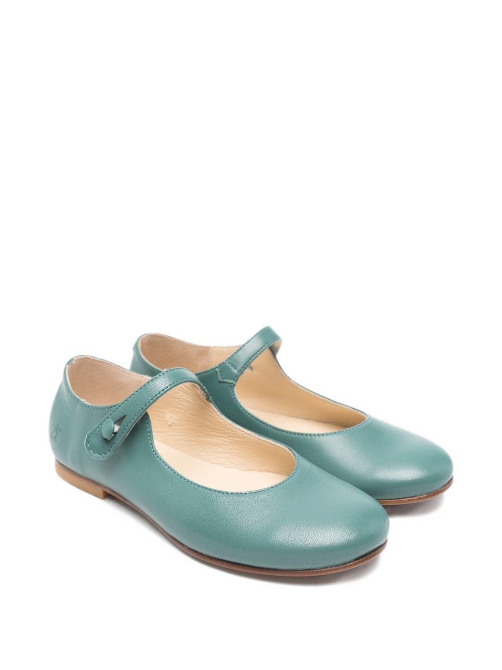 Ballerine per bambina Bonpoint verde con punta tonda - Rubino Kids