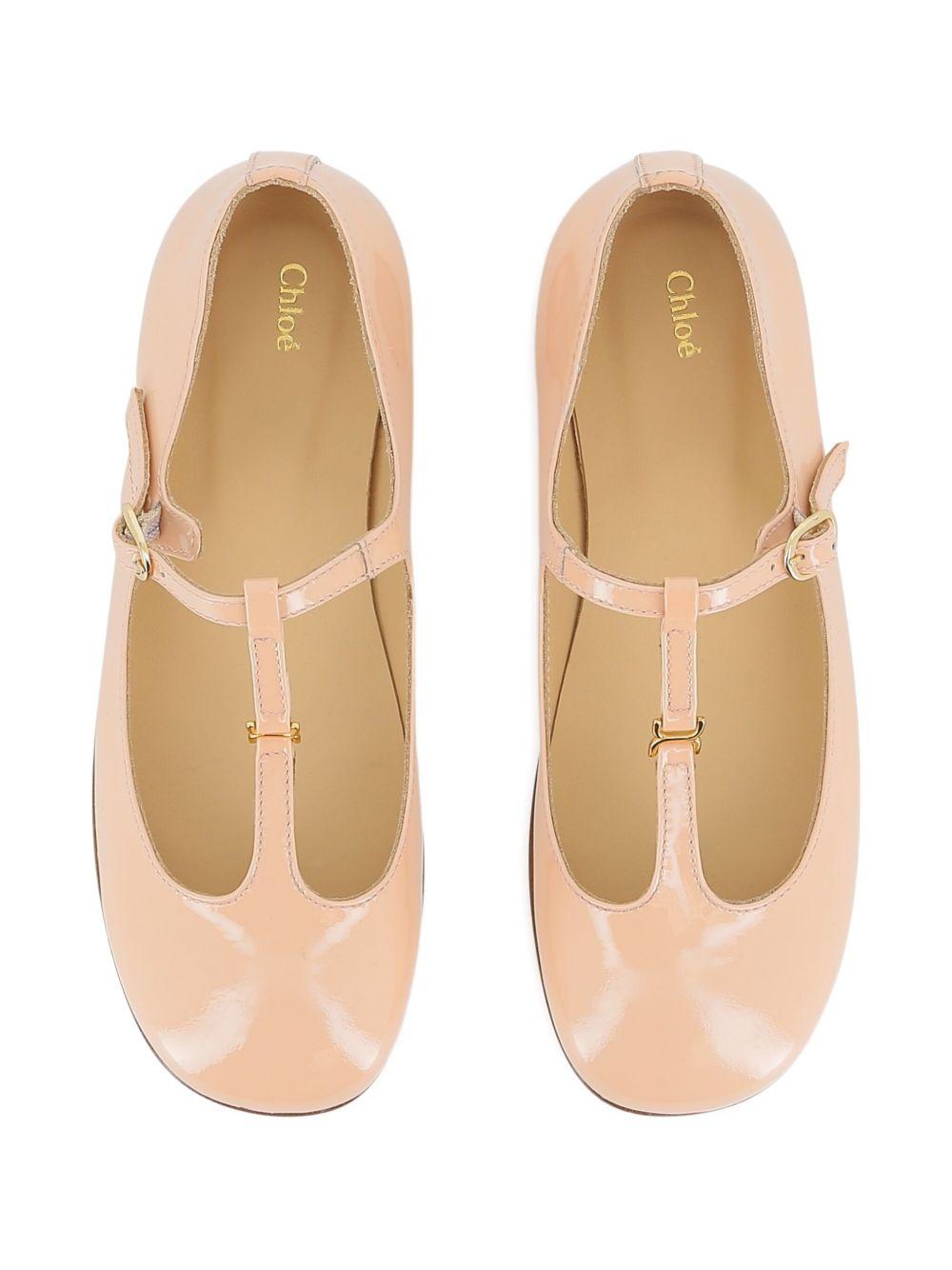 Ballerine per bambina Chloé Kids rosa con cinturino a T - Rubino Kids