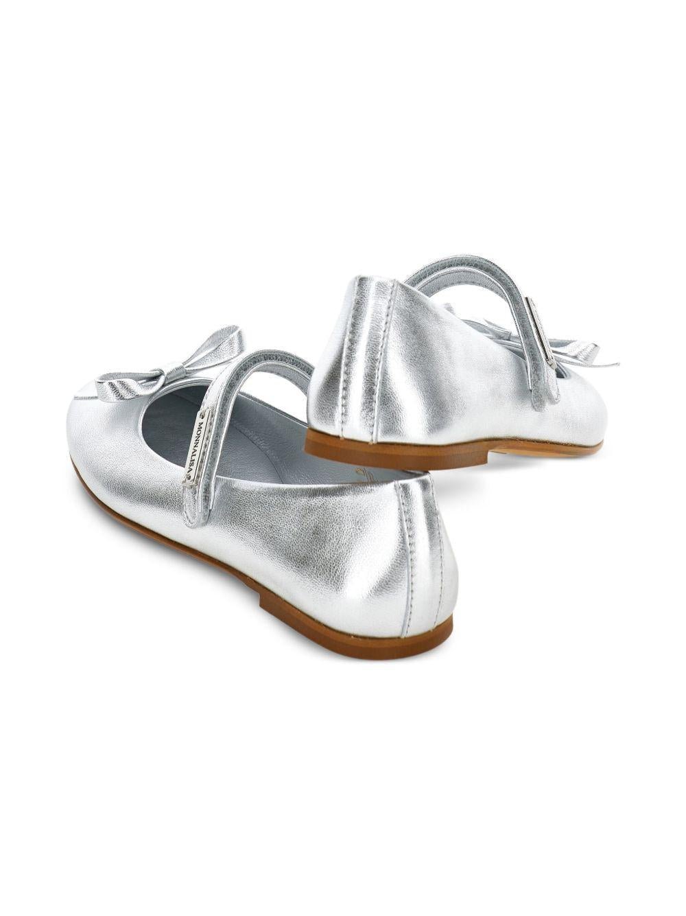 Ballerine per bambina Monnalisa color argento metalizzate - Rubino Kids