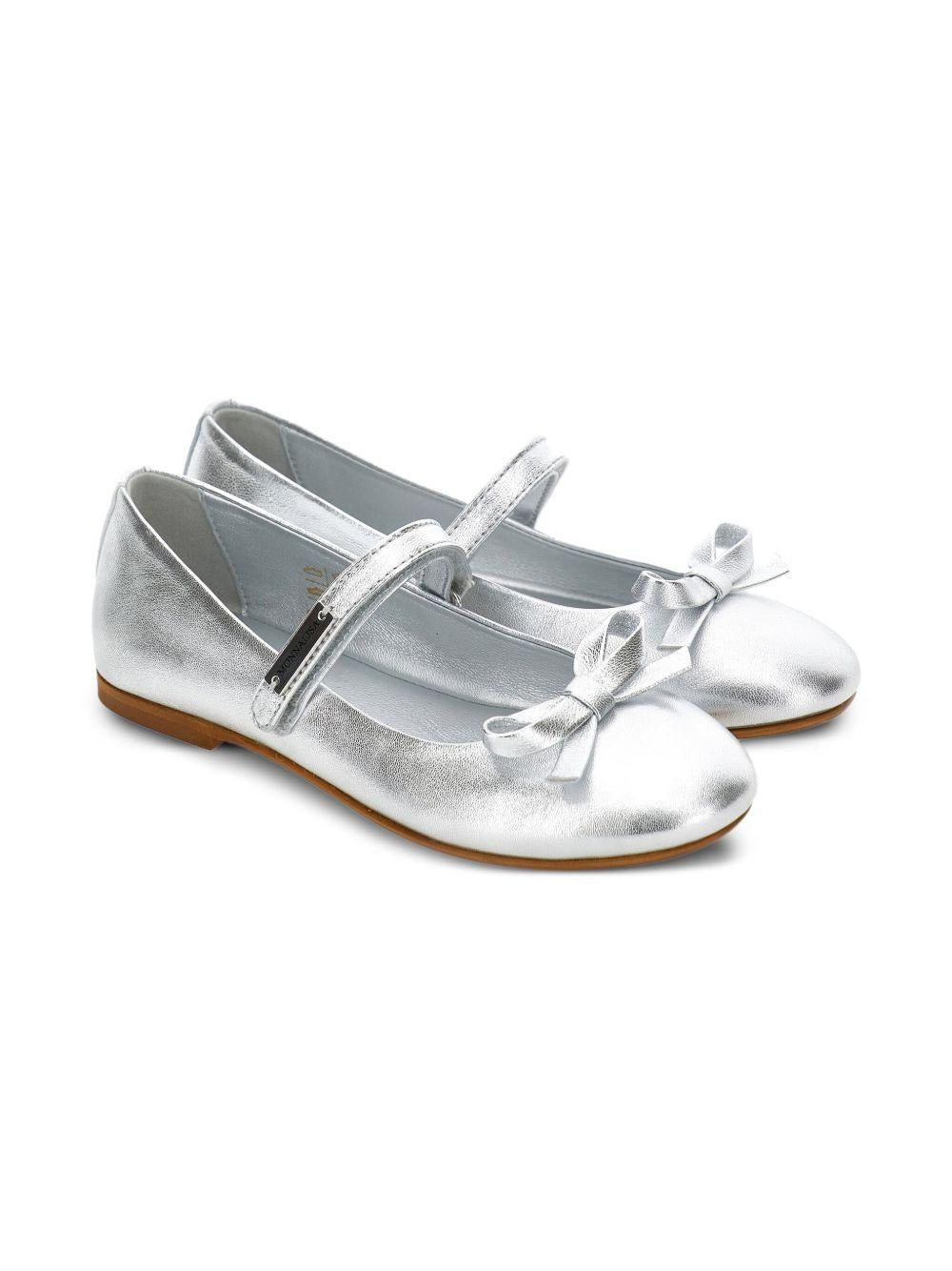 Ballerine per bambina Monnalisa color argento metalizzate - Rubino Kids