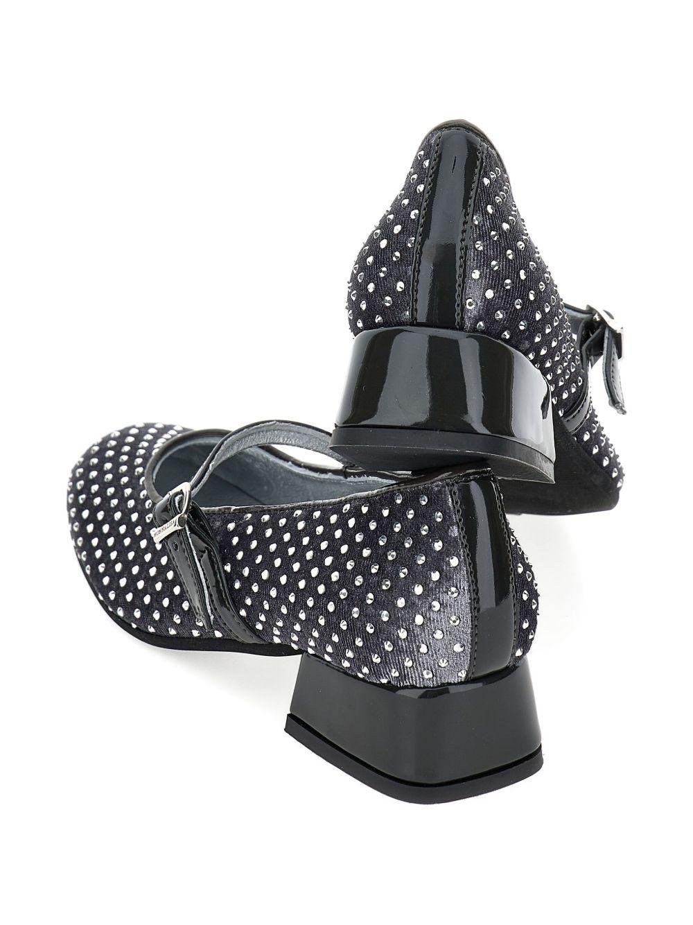 Ballerine per bambina Monnalisa grigie con rifinitura con strass - Rubino Kids