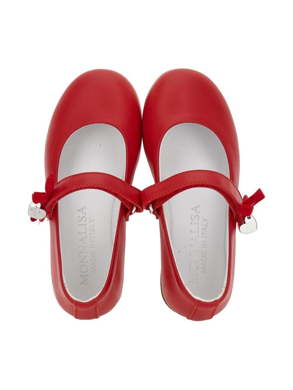 Ballerine per bambina Monnalisa rosse con dettaglio nastro - Rubino Kids