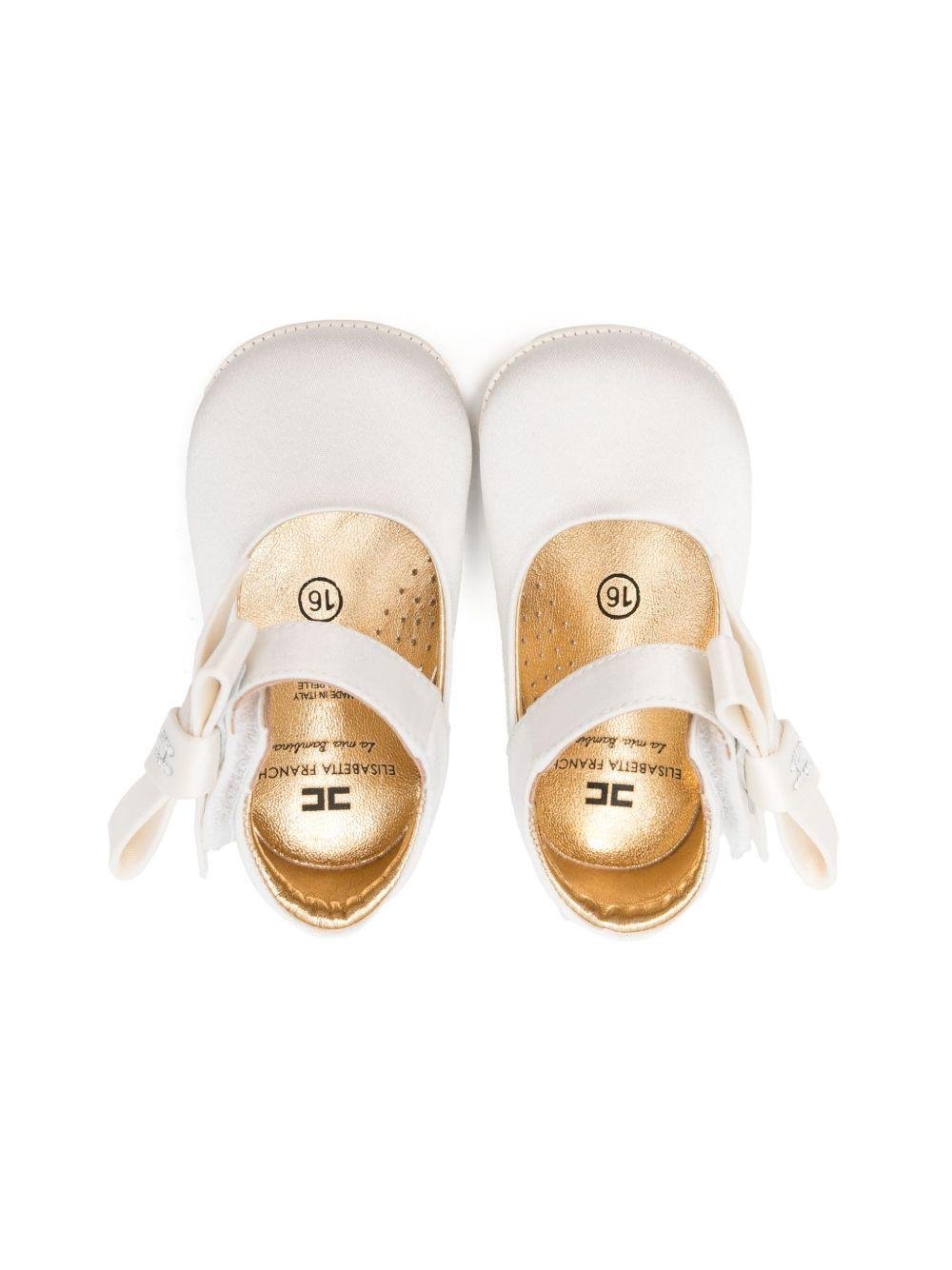 Ballerine per neonata Elisabetta Franchi La Mia Bambina bianco con fiocco - Rubino Kids