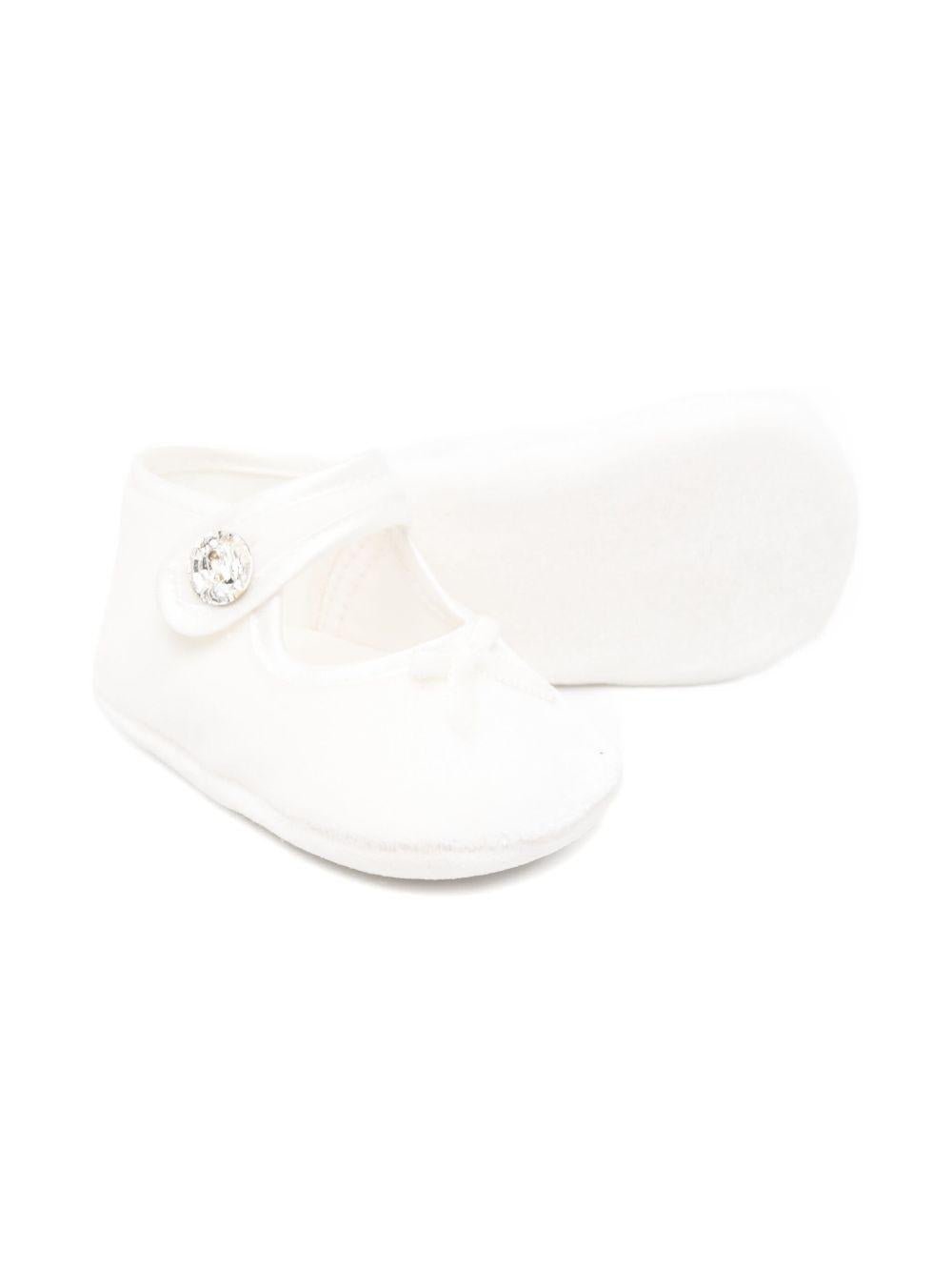 Ballerine per neonata Monnalisa con fiocco decorato con gioielli - Rubino Kids