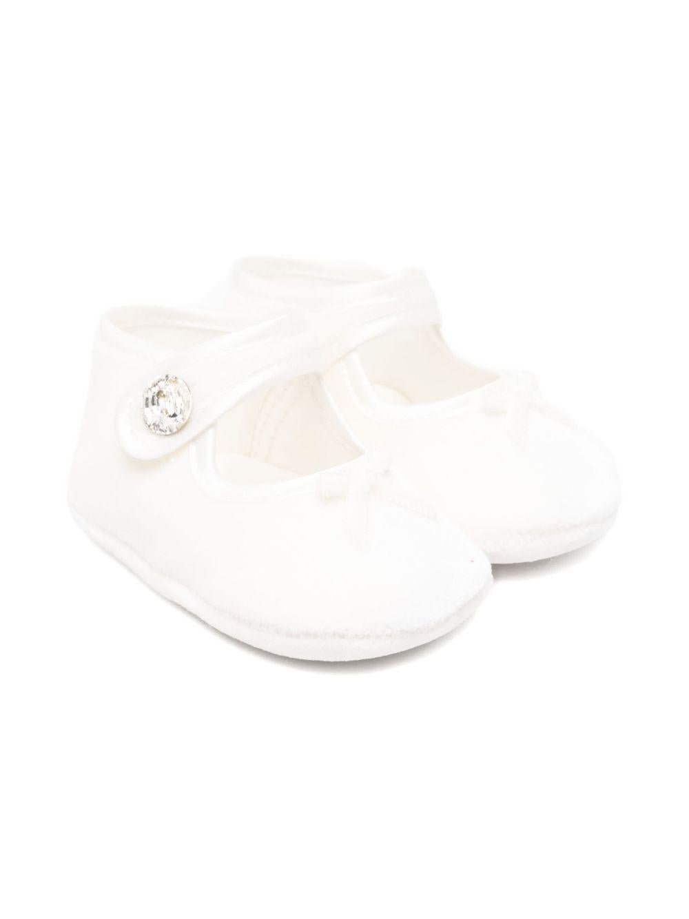 Ballerine per neonata Monnalisa con fiocco decorato con gioielli - Rubino Kids