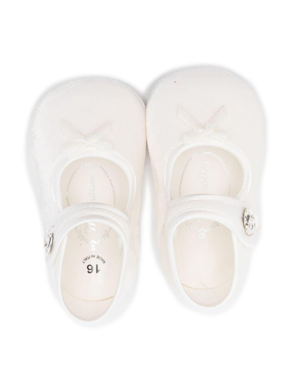 Ballerine per neonata Monnalisa con fiocco decorato con gioielli - Rubino Kids