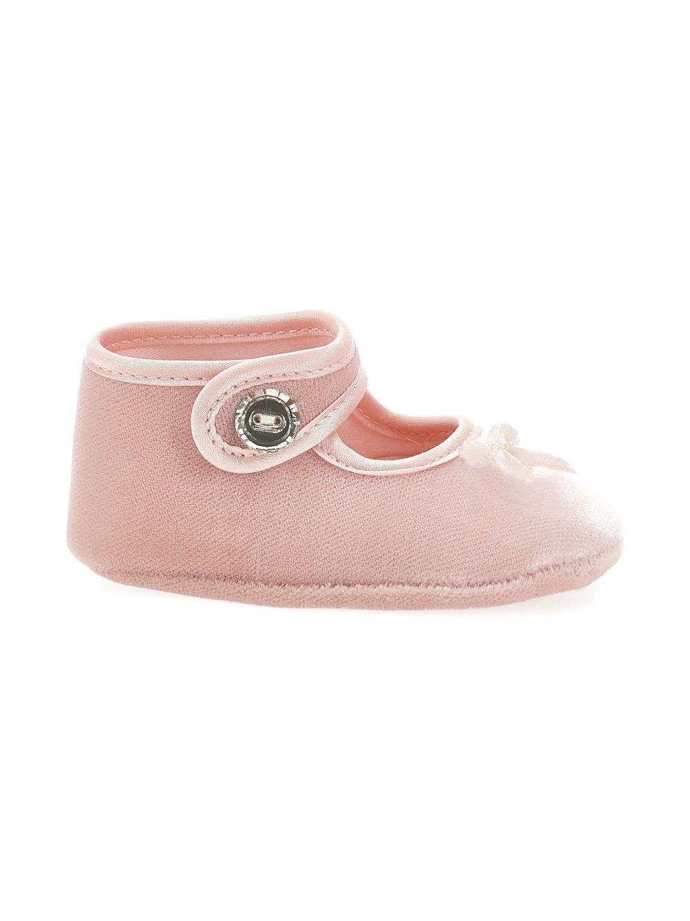 Ballerine per neonata Monnalisa rosa con cinturino Mary Jane - Rubino Kids