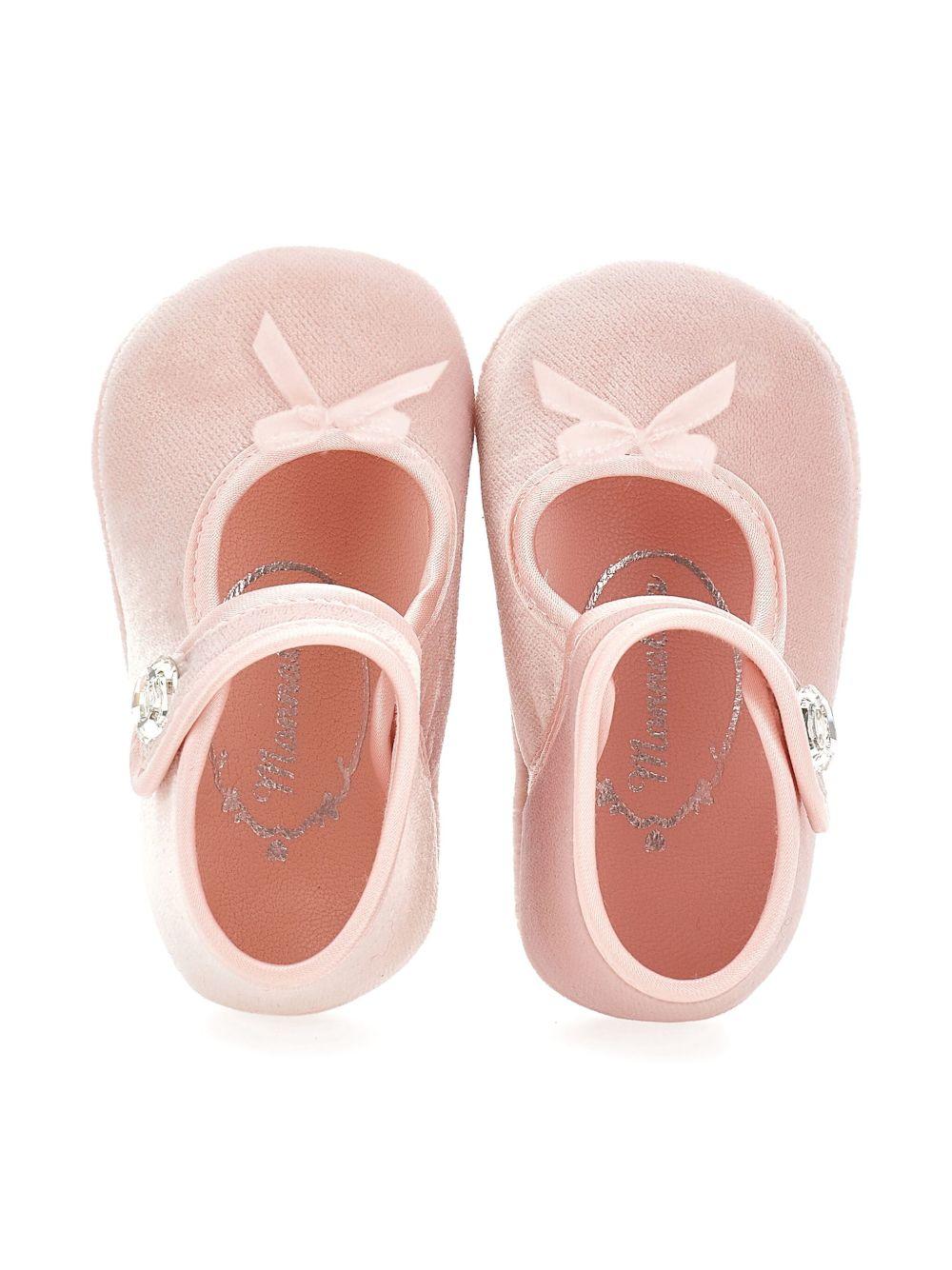 Ballerine per neonata Monnalisa rosa con cinturino Mary Jane - Rubino Kids