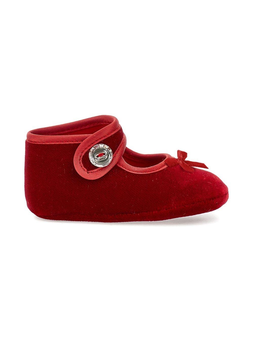 Ballerine per neonata Monnalisa rosse con cinturino Mary Jane - Rubino Kids