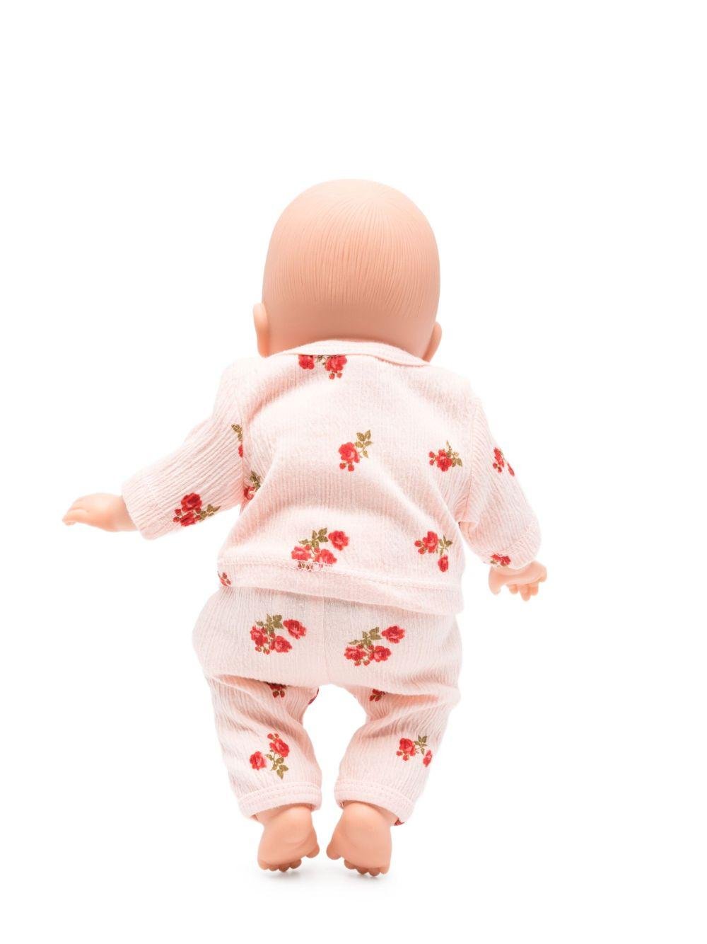 Bambola Elisa per bambina Konges Sløjd rosa con stampa rose - Rubino Kids