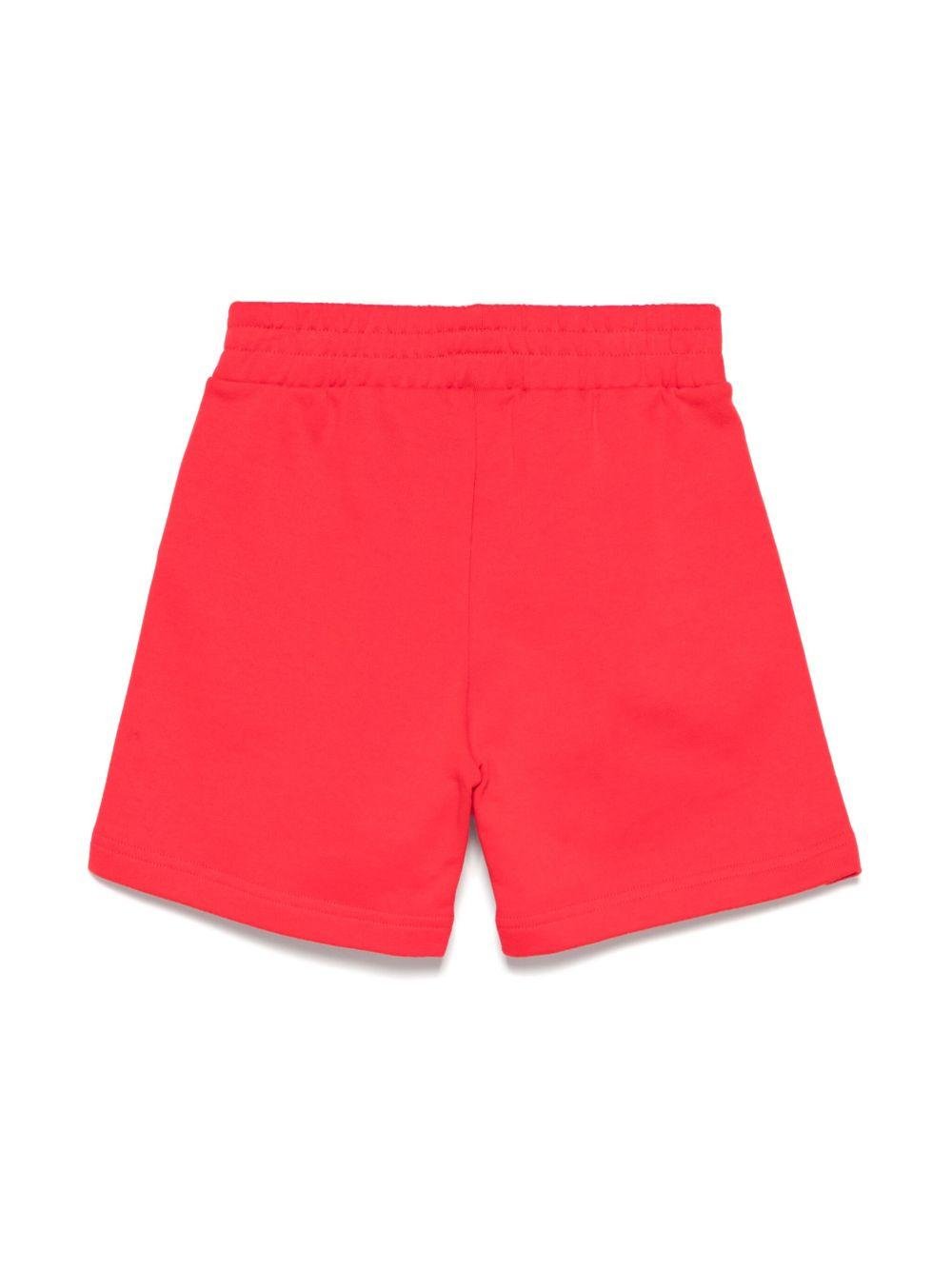 Bermuda con logo per bambino Moschino Kids rosso con tessuto in spugna - Rubino Kids