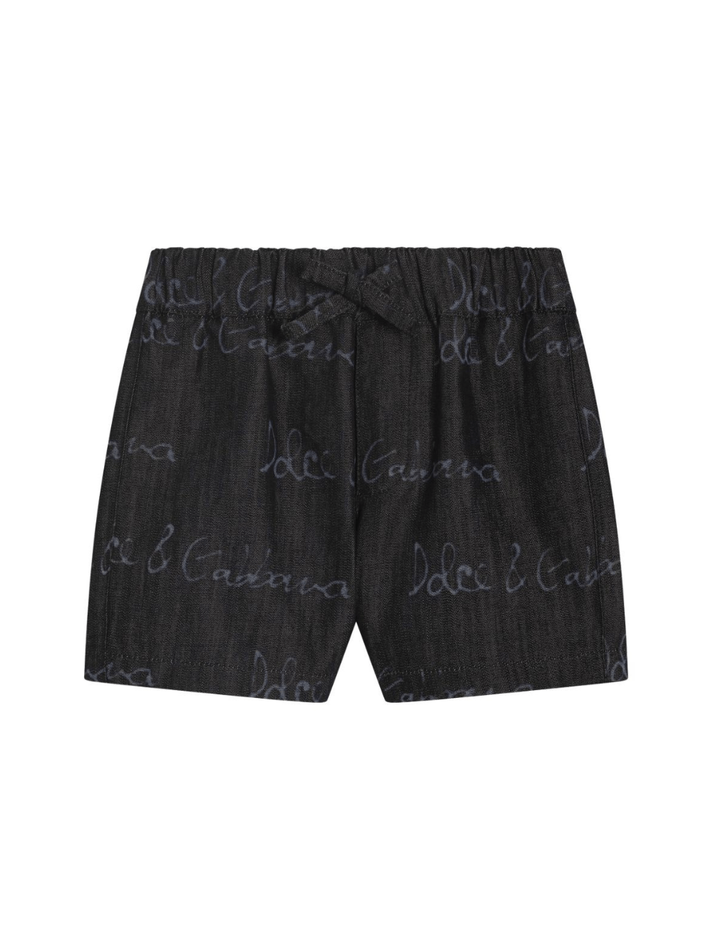 Bermuda con logo per neonato Dolce & Gabbana Kiids blu con tasca posteriore sagomata - Rubino Kids