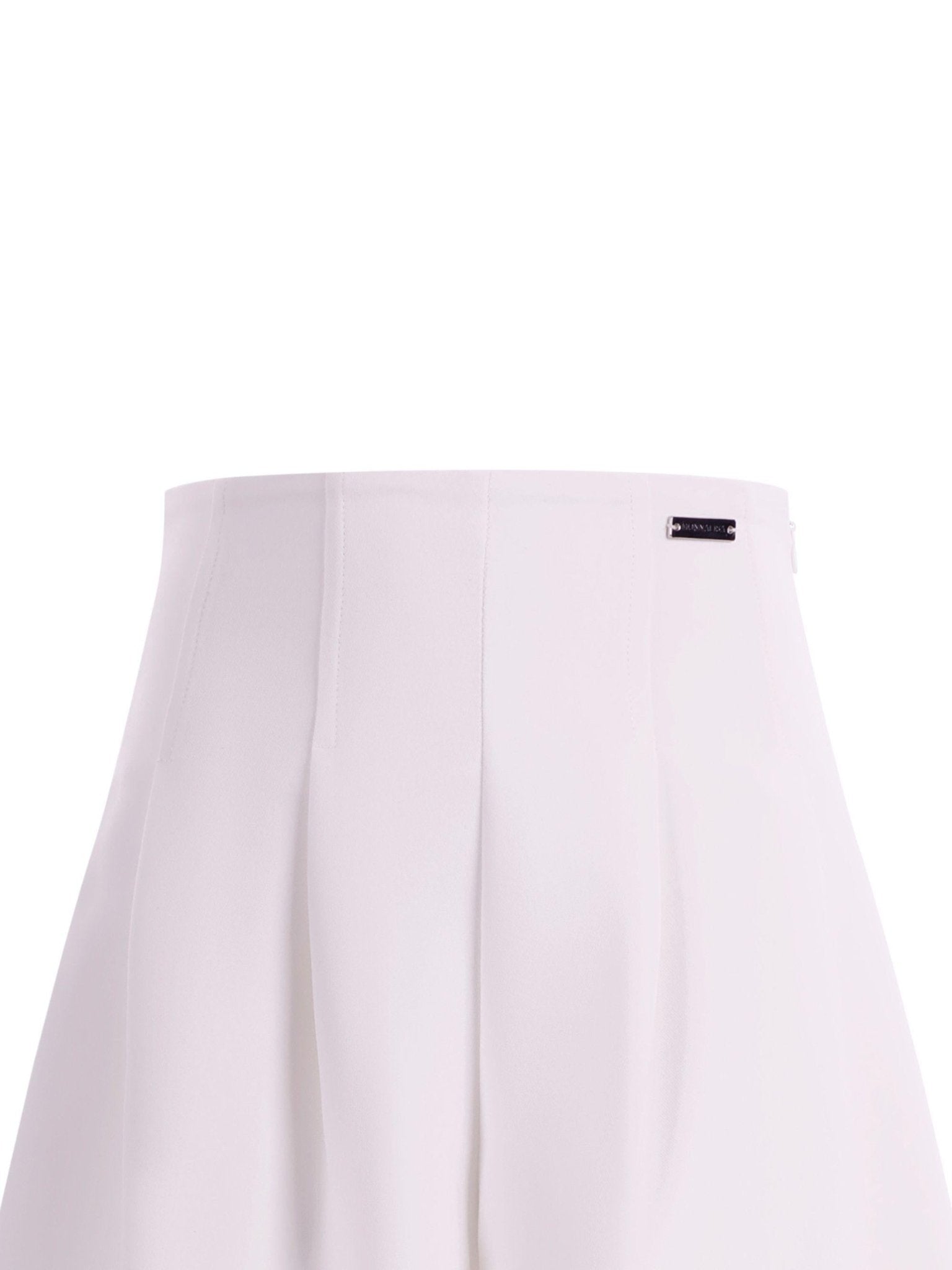 Bermuda per bambina Monnalisa bianco con pieghe - Rubino Kids