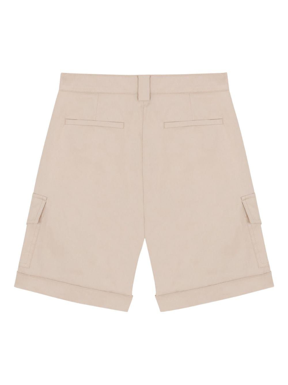 Bermuda per bambino Balmain Kids beige con bottoni color oro - Rubino Kids