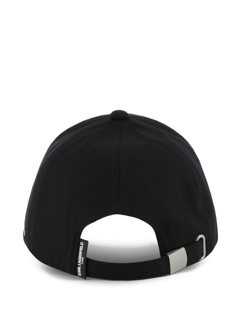 Berretto per bambini Karl Lagerfeld Kids nero con dettaglio logo - Rubino Kids