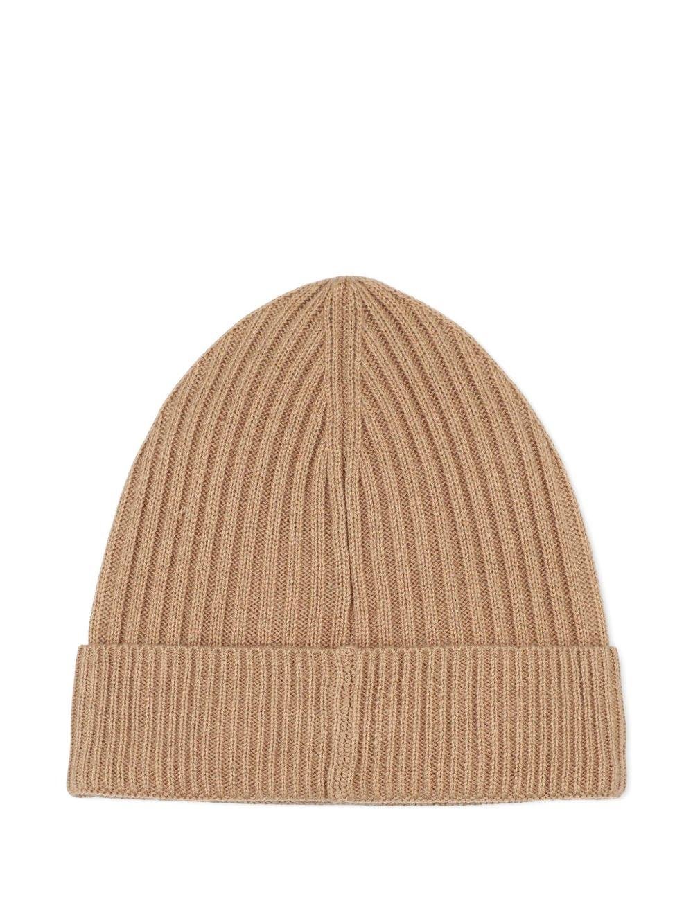 Berretto per bambino Boss Kids beige con applicazione con logo - Rubino Kids