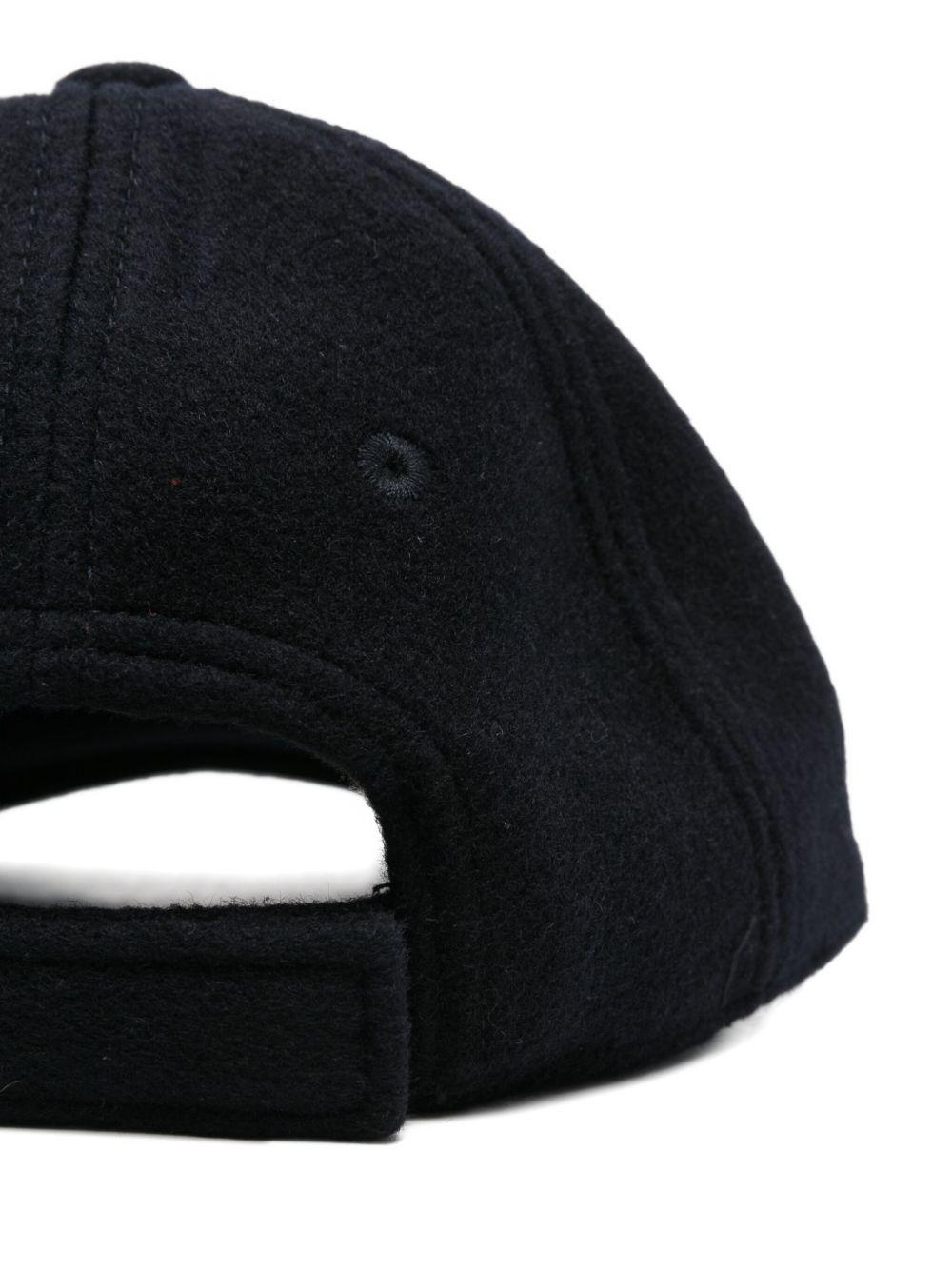 Berretto per bambino Emporio Armani Kids blu con logo ricamato - Rubino Kids