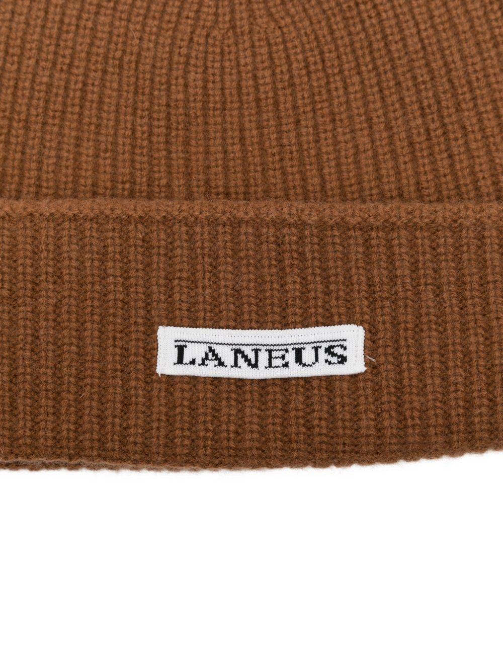 Berretto per bambino Laneus Kids marrone con applicazione con logo - Rubino Kids