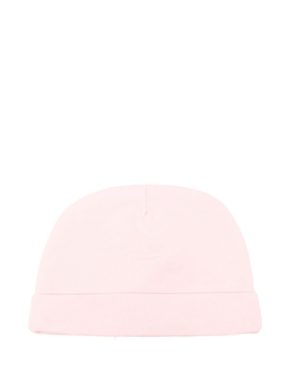 Berretto per neonata Moschino Kids rosa con motivo orsetto - Rubino Kids