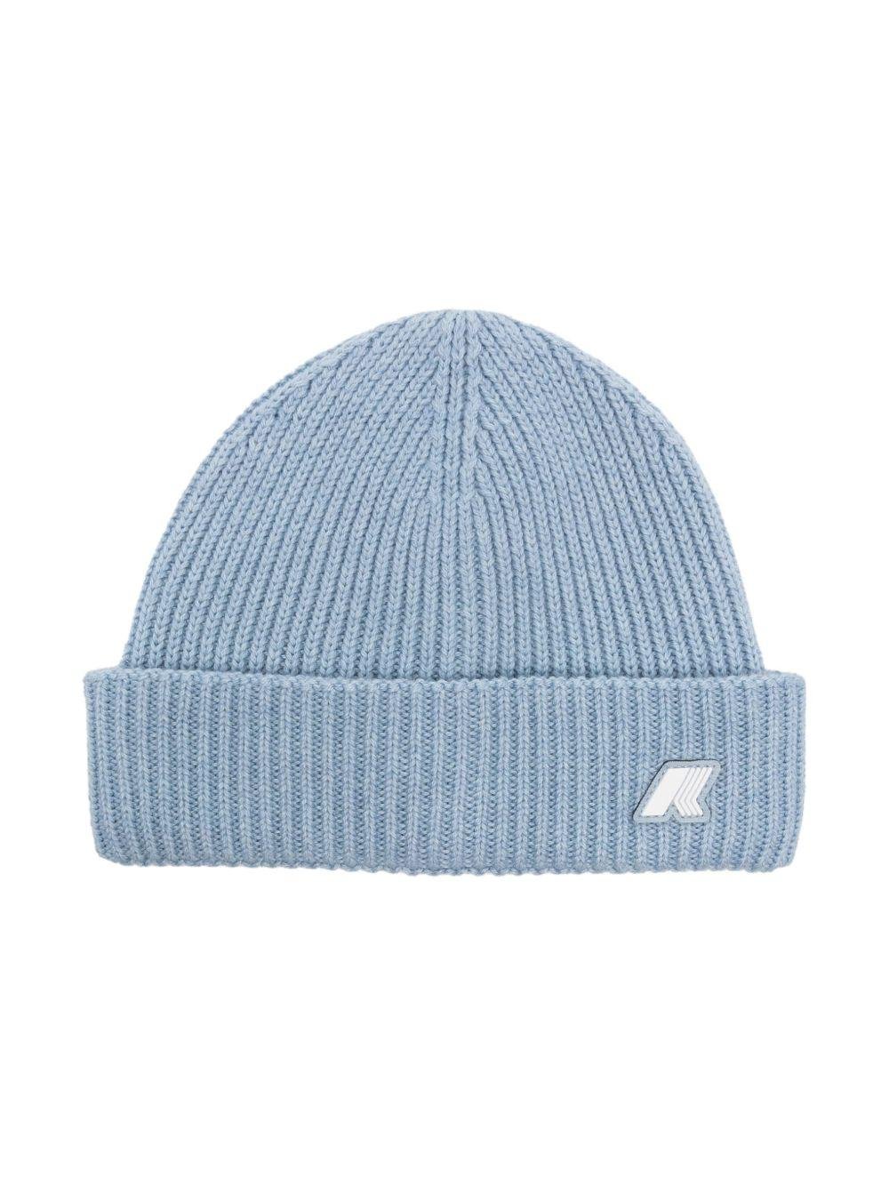 Berretto per neonati K - Way Kids azzurro con applicazione con logo - Rubino Kids