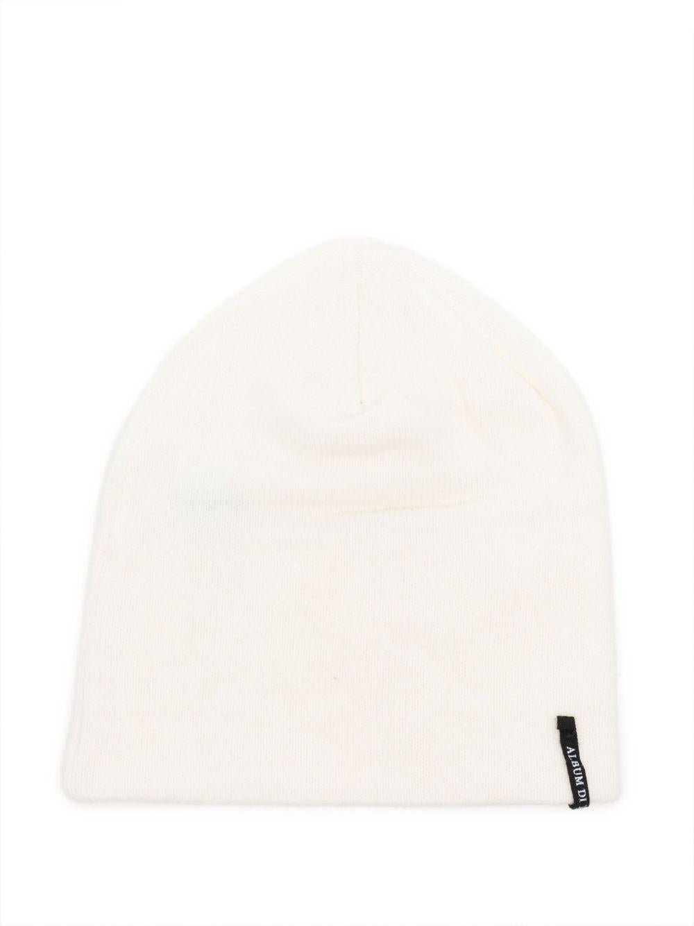 Berretto per neonato Album di Famiglia Kids bianco con etichetta con logo - Rubino Kids