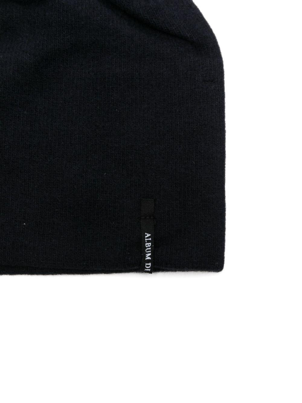 Berretto per neonato Album di Famiglia Kids nero con etichetta con logo - Rubino Kids