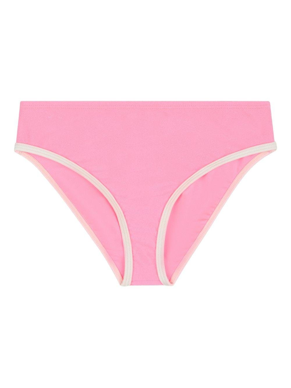 Bikini per bambina Billieblush rosa con stampa grafica - Rubino Kids