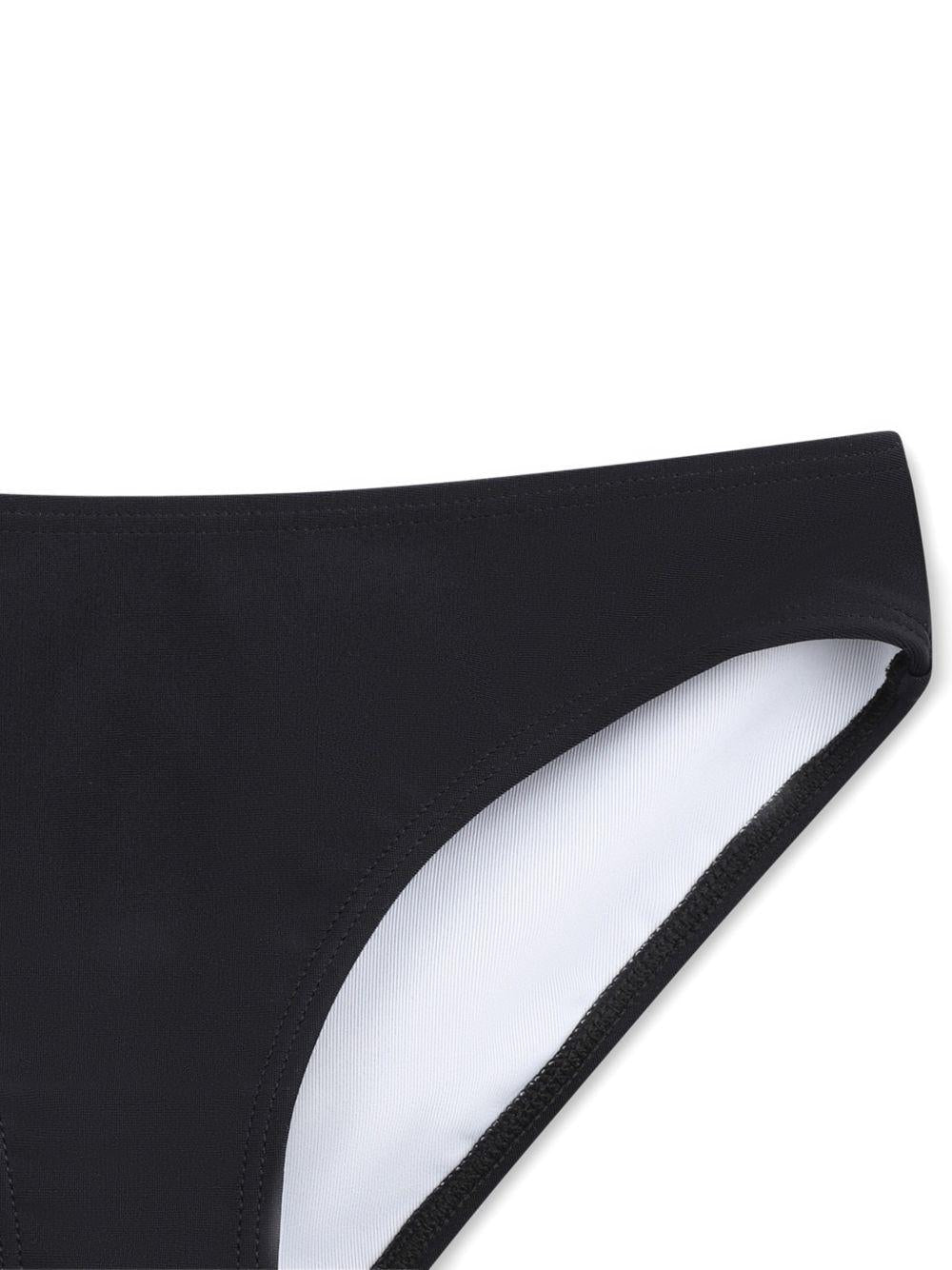 Bikini per bambina Givenchy Kids nero con stampa logo - Rubino Kids