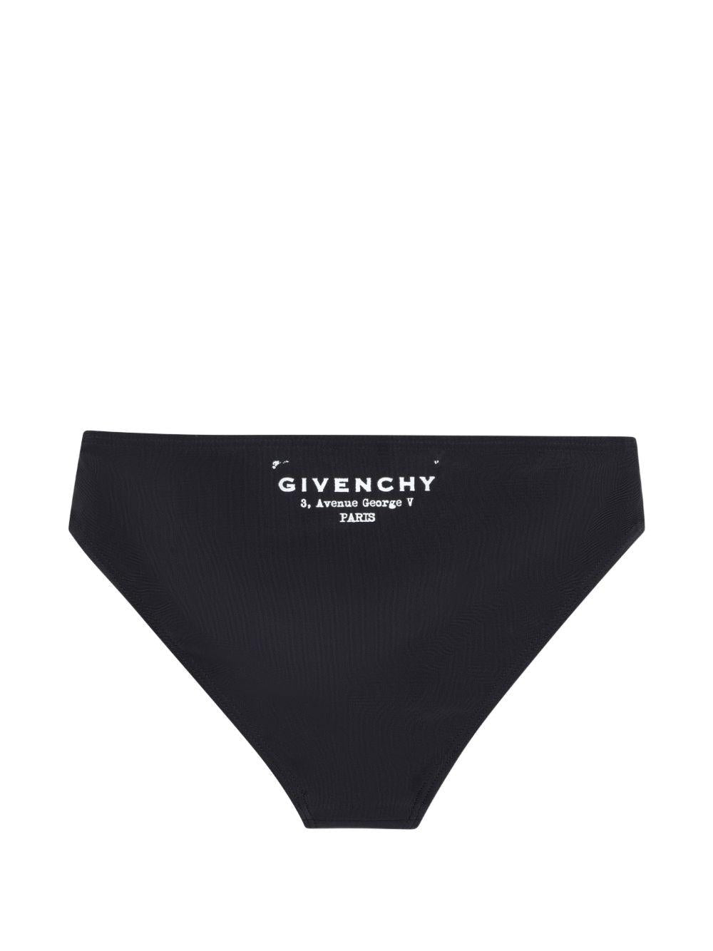 Bikini per bambina Givenchy Kids nero con stampa logo - Rubino Kids