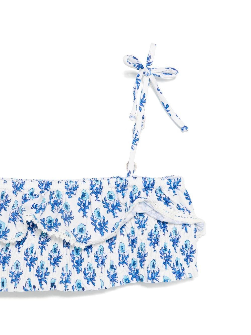 Bikini per bambina MC2 Saint Barth Kids Melie bianco con stampa grafica - Rubino Kids