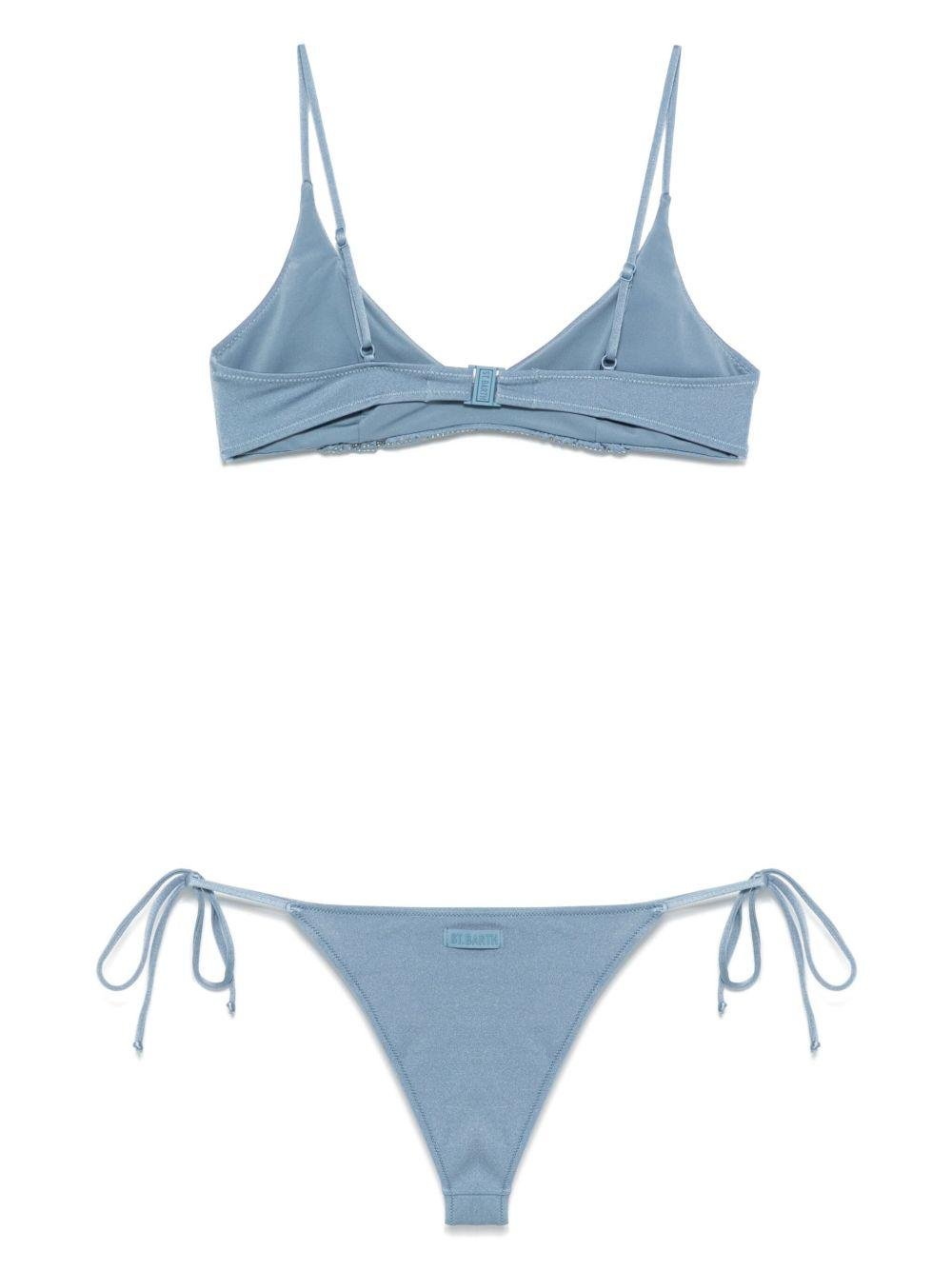 Bikini per donna MC2 Saint Barth azzurro con dettaglio glitterato - Rubino Kids