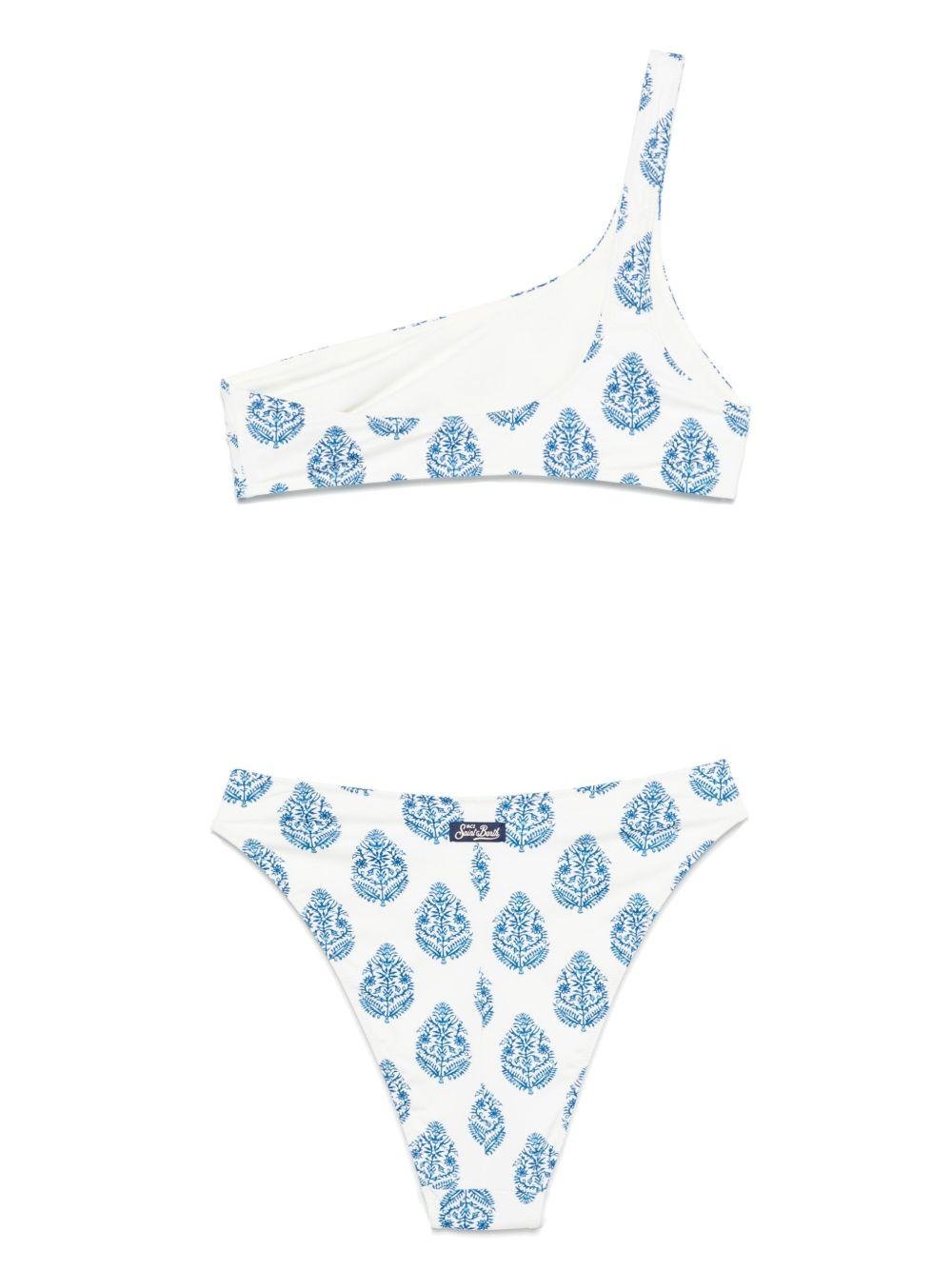 Bikini per donna MC2 Saint Barth bianco con stampa grafica - Rubino Kids