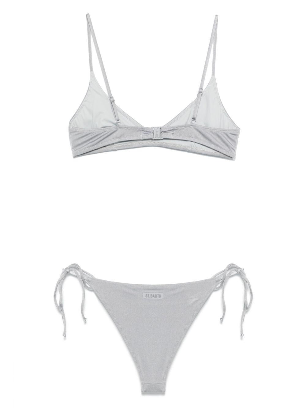 Bikini per donna MC2 Saint Barth grigio con dettaglio glitterato - Rubino Kids