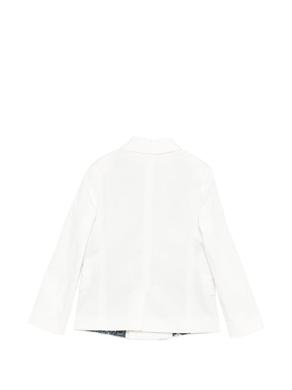 Blazer a doppiopetto per bambino Roberto Cavalli Kids bianco con bottoni - Rubino Kids